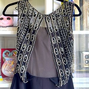 Beaded Backless Cocktail Dress